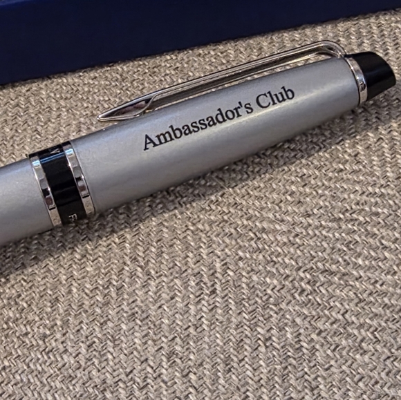 Waterman Brushed Chrome Ballpoint Pen & Box - Picture 9 of 12